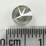 0.70 Ct Natural Loose Diamond, Round Brilliant Cut, Salt And Pepper Diamond, Black Gray Diamond, Rustic Diamond, Round Cut Diamond L446
