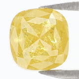 Natural Loose Cushion Yellow Color Diamond 1.16 CT 5.23 MM Cushion Shape Rose Cut Diamond L2649