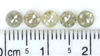 Natural Loose Rose Cut Yellow Grey Diamond Color 1.58 CT 3.90 MM Round Rose Cut Shape Diamond L9886
