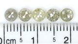 Natural Loose Rose Cut Yellow Grey Diamond Color 1.58 CT 3.90 MM Round Rose Cut Shape Diamond L9886