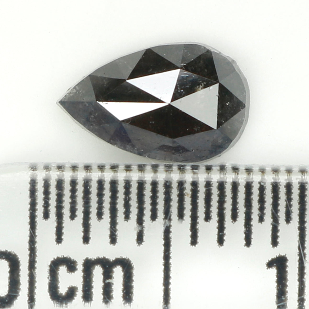 0.63 CT Natural Loose Diamond, Pear Diamond, Black Diamond, Rustic Diamond, Pear Cut Diamond, Rose Cut Diamond, Fancy Color Diamond, KR2337