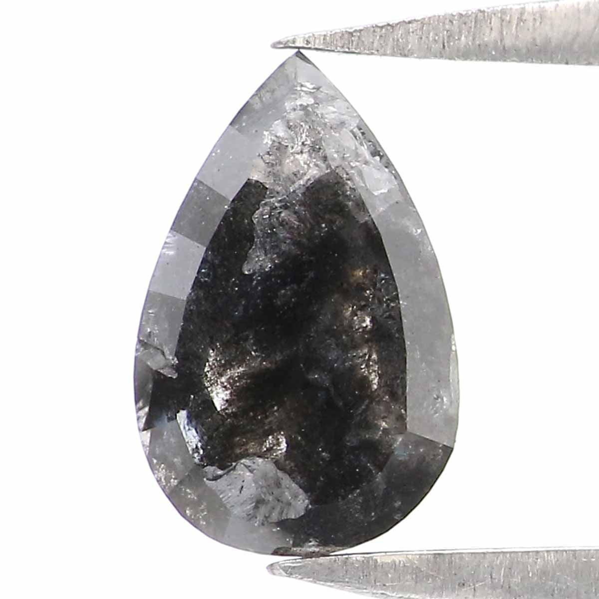 0.67 Ct Natural Loose Pear Shape Diamond Salt And Pepper Pear Cut Diamond 7.30 MM Natural Loose Diamond Pear Shape Rose Cut Diamond LQ2371