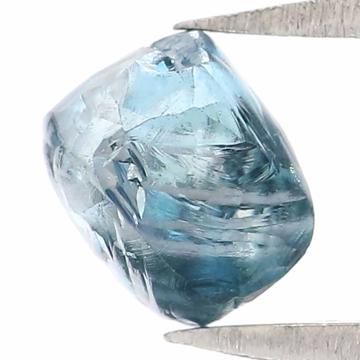 0.98 CT Natural Loose Rough Shape Diamond Blue Color Rough Cut Diamond 5.55 MM Natural Loose Blue Color Rough Irregular Cut Diamond QLB2356