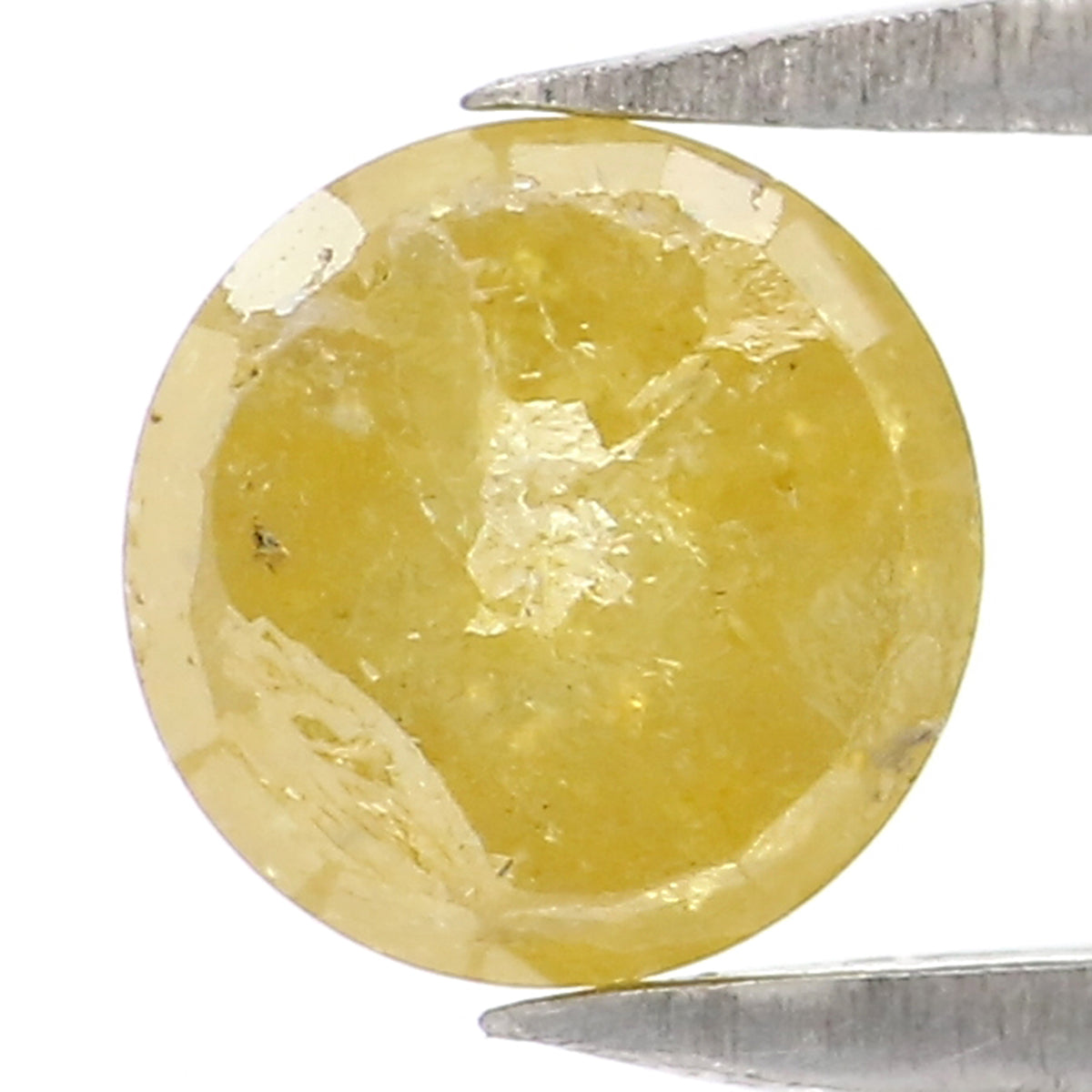 Natural Loose Rose Cut Yellow Color Diamond 0.75 CT 5.30 MM Round Rose Cut Shape Diamond L917