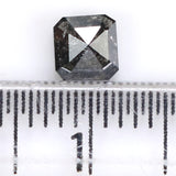 Natural Loose Emerald Salt And Pepper Diamond Grey Color 0.47 CT 4.50 MM Emerald Shape Rose Cut Diamond KDL6853