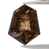 Natural Loose Shield Deep Brown Color Diamond 0.76 CT 7.70 MM Shield Shape Rose Cut Diamond L7431