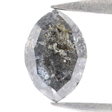 Natural Loose Marquise Salt And Pepper Diamond Black Grey Color 0.39 CT 5.70 MM Marquise Shape Rose Cut Diamond L8833