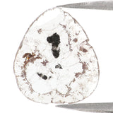 Natural Loose Slice Salt And Pepper Diamond Black Grey Color 0.91 CT 12.25 MM Slice Shape Rose Cut Diamond L9704
