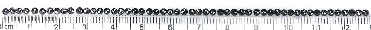 2.88 CT Natural Loose Round Rose Cut Diamond Black Color Round Shape Diamond 2.30 MM Natural Loose Black Color Round Rose Cut Diamond LQ1813