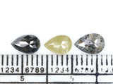 Natural Loose Pear Diamond, Salt And Pepper Pear Diamond, Natural Loose Diamond, Pear Rose Cut Diamond, 1.04 CT Pear Cut Diamond L2750