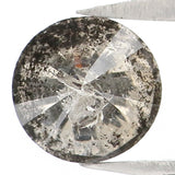 Natural Loose Round Salt And Pepper Diamond Black Grey Color 1.16 CT 6.30 MM Round Brilliant Cut Diamond L8447