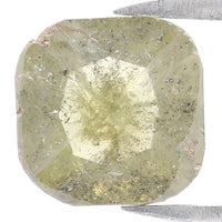 Natural Loose Cushion Diamond Yellow Green Color 1.21 CT 6.40 MM Cushion Shape Rose Cut Diamond L8441