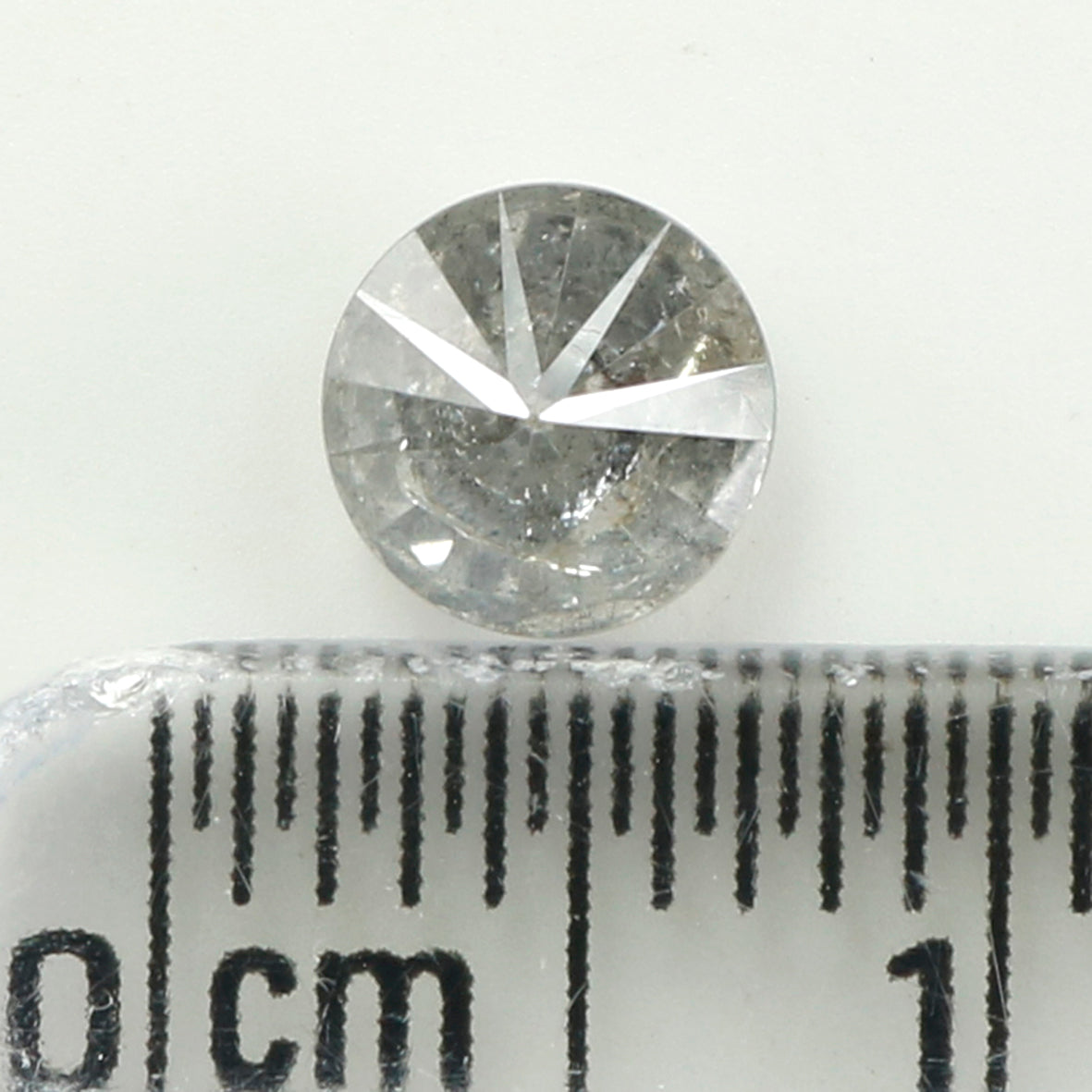 0.70 CT Natural Loose Round Shape Diamond Salt And Pepper Round Diamond 5.40 MM Natural Black Grey Color Round Brilliant Cut Diamond LQ5021