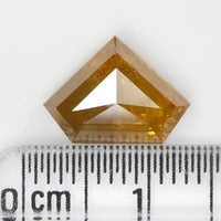 3.63 Ct Natural Loose Diamond, Shield Cut Diamond, Yellow Color Diamond, Rose Cut Diamond, Real Rustic Diamond, Antique Diamond KDL9783