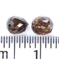 Natural Loose briolette Brown Color Diamond 0.98 CT 4.30 MM Drop Shape Rose Cut Diamond L171