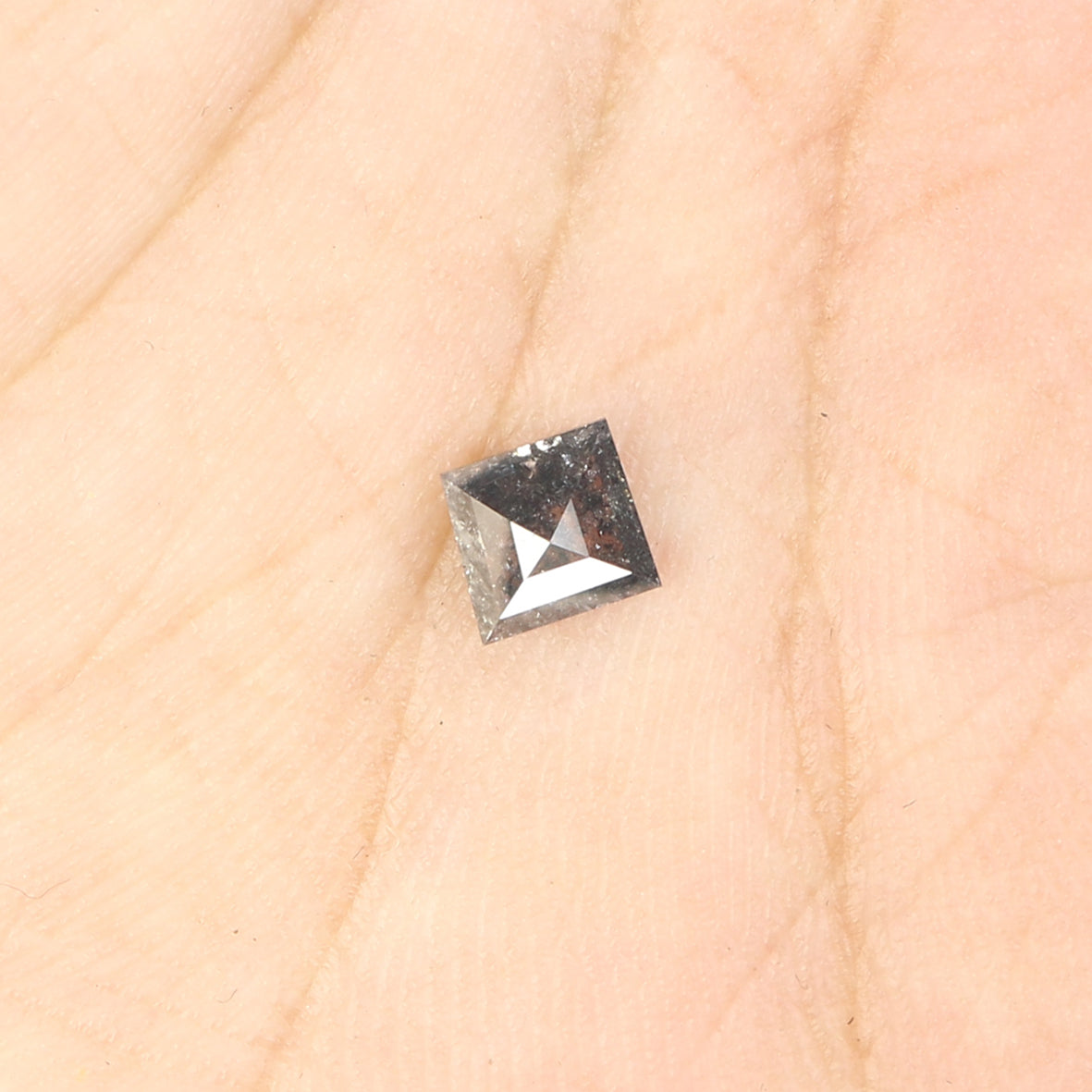 0.60 CT Natural Loose Kite Shape Diamond Salt And Pepper Kite Shape Diamond 6.80 MM Natural Black Grey Color Kite Rose Cut Diamond QL159