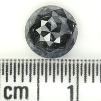 Natural Loose Round Rose Cut Salt And Pepper Diamond Black Grey Color 1.21 CT 6.80 MM Rose Cut Shape Diamond L1164