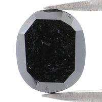 Natural Loose Oval Diamond Black Color 1.31 CT 7.10 MM Oval Shape Rose Cut Diamond L7596
