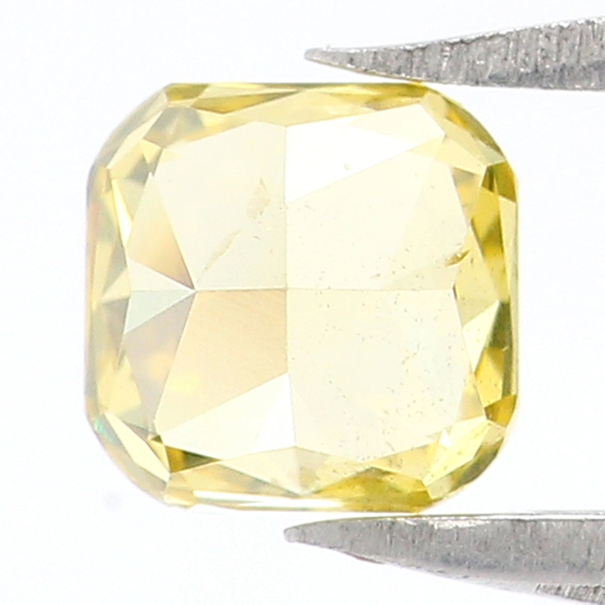 Natural Loose Cushion Greenish Yellow Color Diamond 0.53 CT 4.60 MM Cushion Shape Rose Cut Diamond KR616