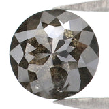 Natural Loose Rose Cut Black Color Diamond 0.98 CT 5.50 MM Round Rose Cut Shape Diamond L063