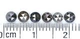 Natural Loose Round Rose Cut Salt And Pepper Diamond Black Grey Color 1.13 CT 3.16 MM Round Rose Cut Shape Diamond KR2557