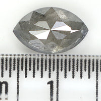 Natural Loose Marquise Salt And Pepper Diamond Grey Color 1.67 CT 9.65 MM Marquise Shape Rose Cut Diamond KDL1124
