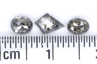 Natural Loose Mix Shape Salt And Pepper Diamond Black Grey Color 0.77 CT 4.25 MM Mix Shape Shape Rose Cut Diamond L559