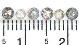 Natural Loose Rose Cut Salt And Pepper Diamond Black Grey Color 0.62 CT 2.30 MM Round Rose Cut Shape Diamond L6989