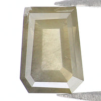 Natural Loose Coffin Grey Green Color Diamond 0.77 CT 6.00 MM Coffin Shape Rose Cut Diamond KDL5850