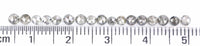 Natural Loose Rose Cut Salt And Pepper Diamond Black Grey Color 1.47 CT 2.27 MM Rose Cut Shape Diamond L2384