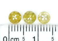 Natural Loose Rose Cut Yellow Grey Diamond Color 1.28 CT 4.20 MM Round Rose Cut Shape Diamond L6198