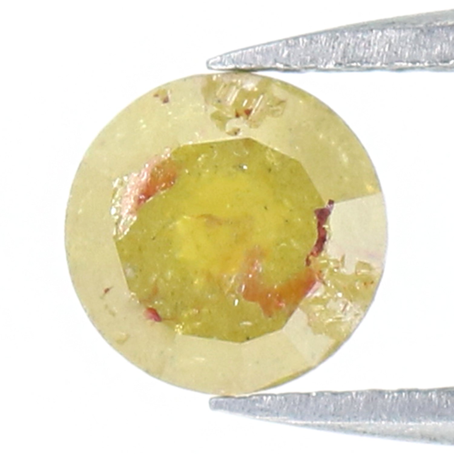1.14 CT Natural Loose Round Rose Cut Diamond Yellow Color Round Shape Diamond 6.10 MM Natural Yellow Color Round Rose Cut Diamond LQ8841