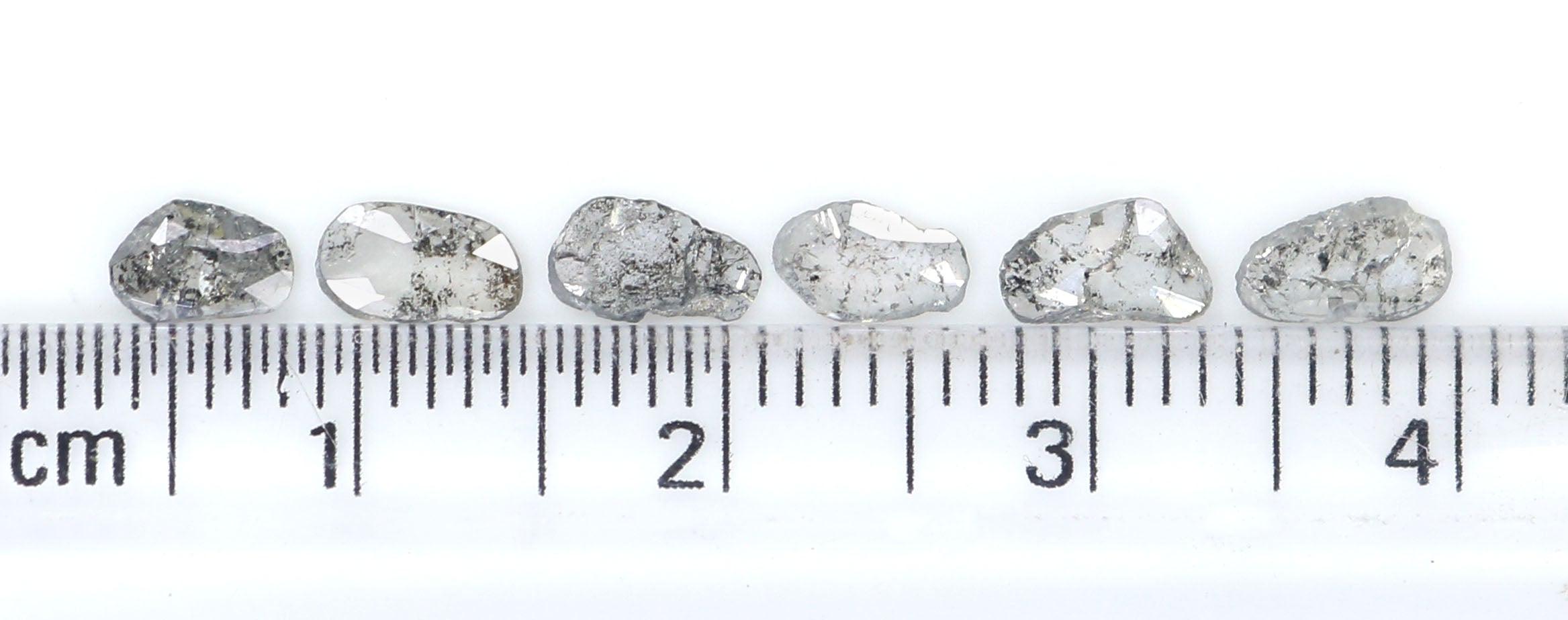 1.02 Ct Natural Loose Slice Shape Diamond Salt And Pepper Slice Diamond 5.00 MM Natural Loose Black Grey Color Irregular Cut Diamond LQ2504