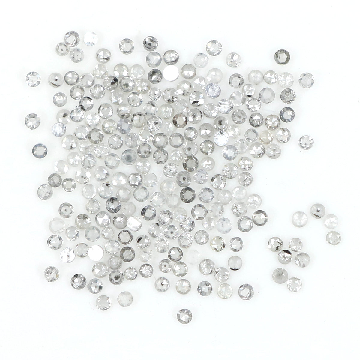 0.91 CT Natural Loose Round Shape Diamond Salt And Pepper Round Cut Diamond 1.00 MM Natural Black Grey Color Round Rose Cut Diamond LQ1816
