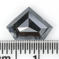 1.97 CT Shield Cut Diamond, Salt And Pepper Diamond, Natural Loose Diamond, Black Diamond, Grey Diamond, Antique Rose Cut Diamond KDL700