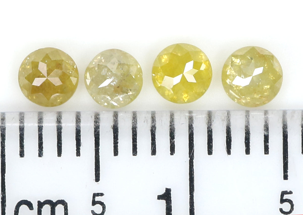 0.73 CT Natural Loose Rose Cut Diamond Yellow Grey Color Round Cut Diamond 3.10 MM Natural Loose Diamond Round Rose Cut Shape Diamond LQ6384