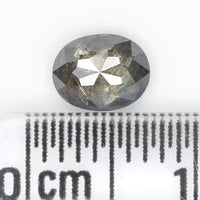 0.58 Ct Natural Loose Diamond, Oval Diamond, Black Diamond, Grey Diamond, Salt and Pepper Diamond, Antique Diamond, Real Diamond, KQL614