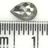 Natural Loose Pear Salt And Pepper Diamond Black Grey Color 0.39 CT 5.85 MM Pear Shape Rose Cut Diamond L1182