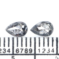 Natural Loose Pear Diamond, Salt And Pepper Pear Diamond, Natural Loose Diamond, Pear Rose Cut Diamond, 0.50 CT Pear Cut Diamond KR2635