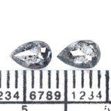 Natural Loose Pear Diamond, Salt And Pepper Pear Diamond, Natural Loose Diamond, Pear Rose Cut Diamond, 0.50 CT Pear Cut Diamond KR2635