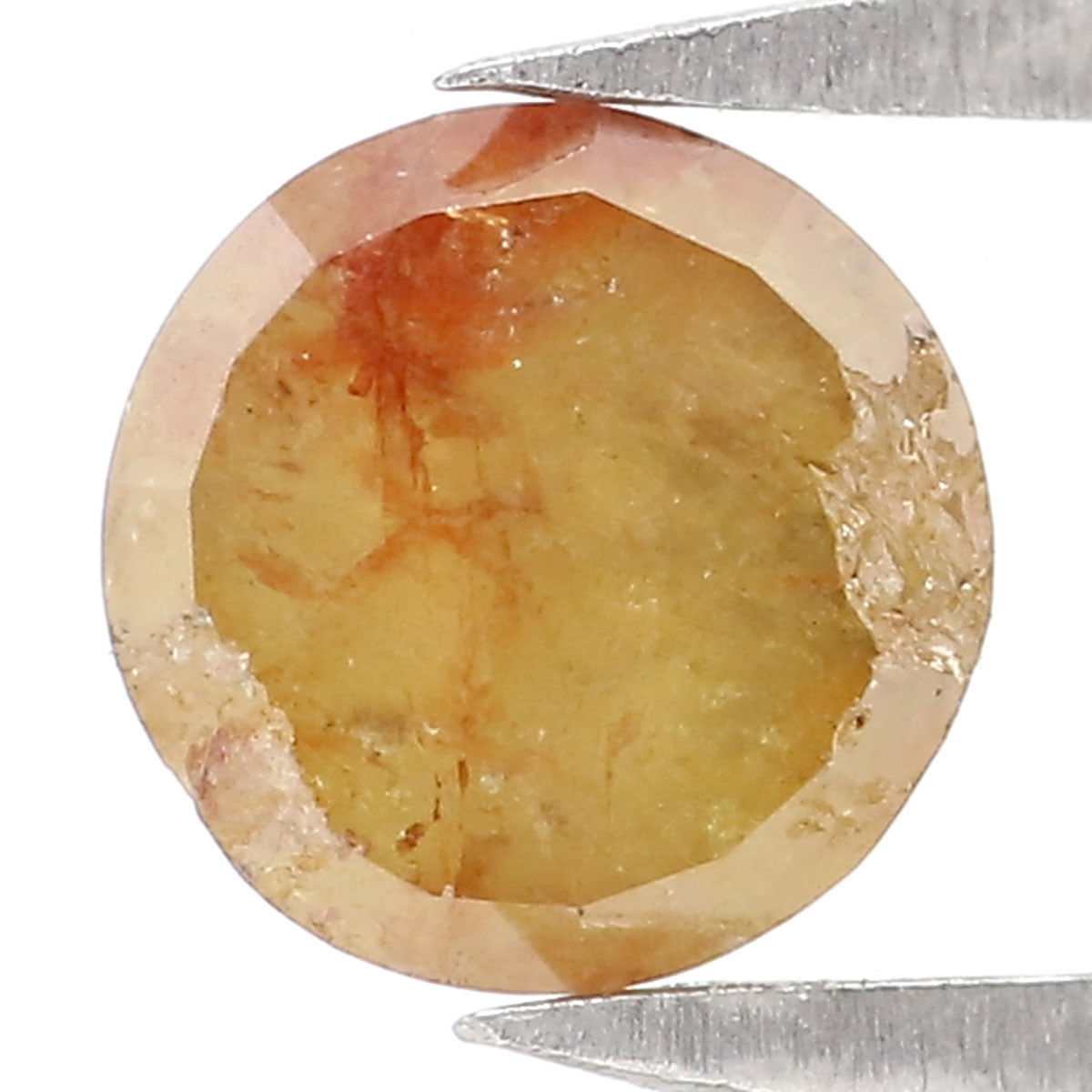 0.79 CT Natural Loose Round Rose Cut Diamond Brown Color Round Shape Diamond 5.40 MM Natural Yellow Color Round Rose Cut Diamond LQ8843