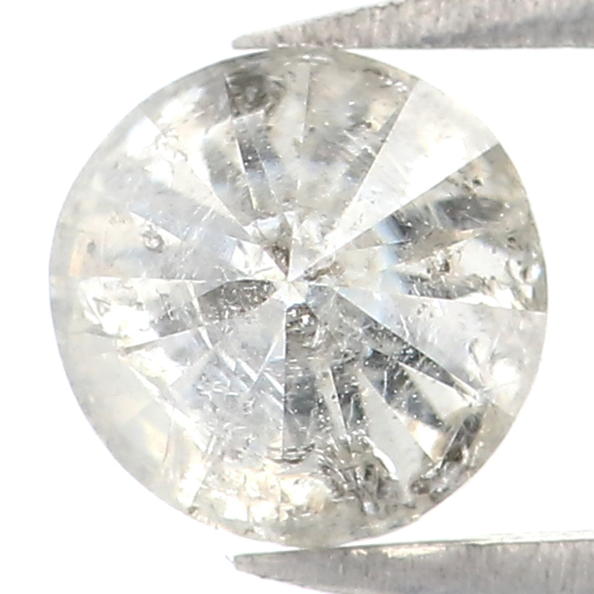 0.69 CT Natural Loose Round Shape Diamond Salt And Pepper Round Diamond 5.20 MM Natural Black Grey Color Round Brilliant Cut Diamond KQ1972