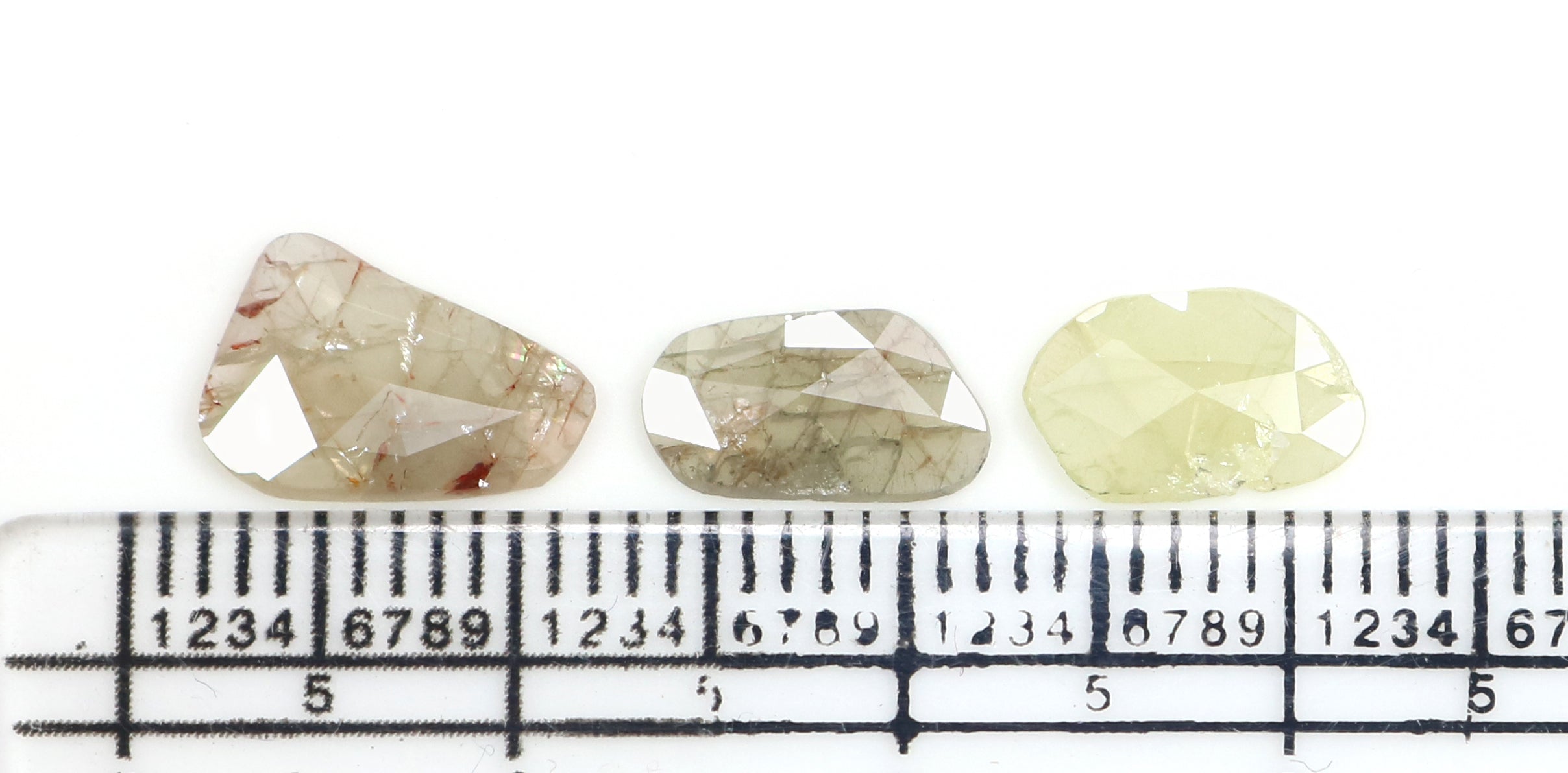 1.87 CT Natural Loose Slice Shape Diamond Brown Color Slice Cut Diamond 9.70 MM Natural Loose Grey Color Slice Irregular Cut Diamond LQ2636