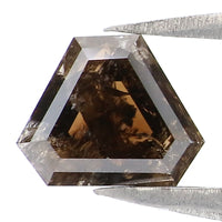Natural Loose Triangle Diamond Black Brown Color 0.79 CT 5.70 MM Triangle Shape Rose Cut Diamond KR1791