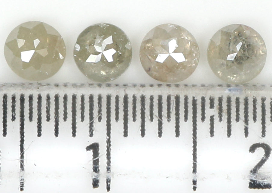 0.85 CT Natural Loose Round Rose Cut Diamond Grey Color Round Shape Diamond 3.50 MM Natural Loose Grey Color Round Rose Cut Diamond LQ6332