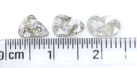 Natural Loose Slice Salt And Pepper Diamond Black Grey Color 1.08 CT 6.25 MM Slice Shape Rose Cut Diamond L1479