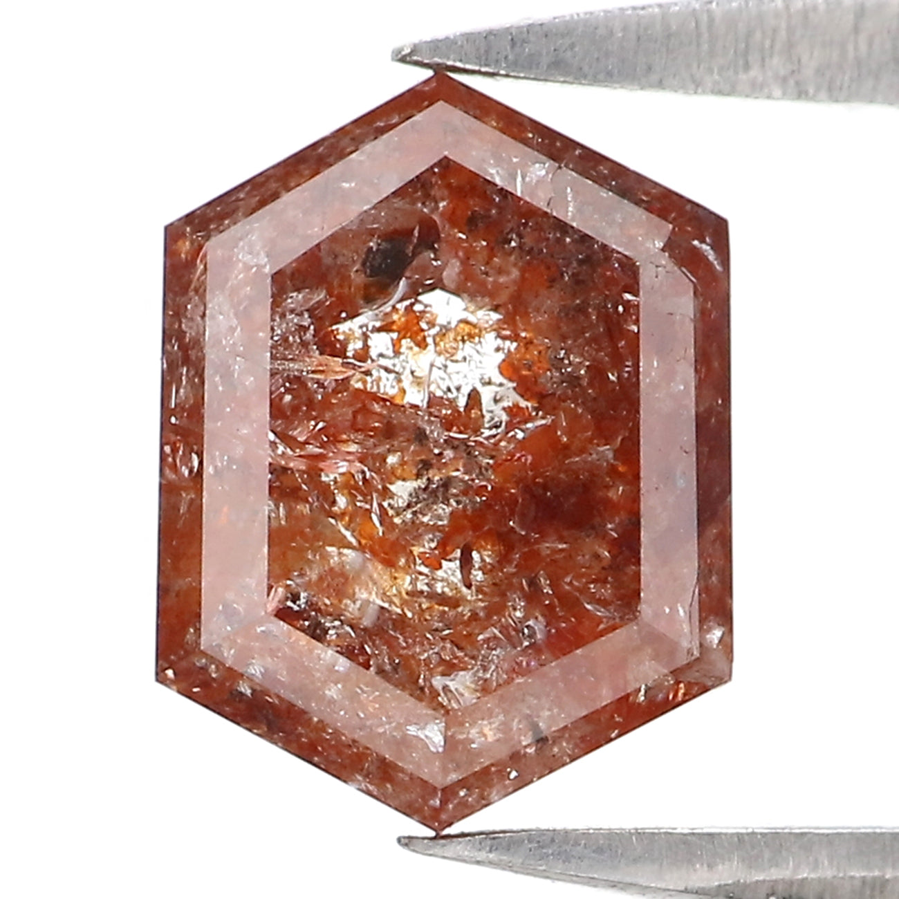1.60 CT Natural Loose Hexagon Shape Diamond Brown Color Hexagon Cut Diamond 7.95 MM Natural Brown Diamond Hexagon Rose Cut Diamond LQ2561