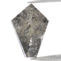 Natural Loose Shield Gray Nas Color Diamond 1.09 CT 8.50 MM Shield Shape Rose Cut Diamond L7588