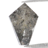 1.09 Ct Natural Loose Shield Shape Diamond Salt And Pepper Shield Cut Diamond 8.50 MM Black Gray Color Shield Shape Rose Cut Diamond LQ7588