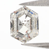 Natural Loose Hexagon Diamond White - G Color 1.00 CT 6.90 MM Hexagon Shape Rose Cut Diamond KDL2676